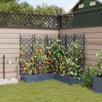 Jardinières vidaXL avec système d'irrigation d'eau 5 Pièces Gris