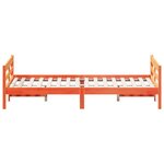 vidaXL Cadre de lit sans matelas cire marron 140x200cm bois pin massif