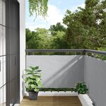 vidaXL Écran d'intimité de balcon gris 800x75 cm PVC