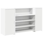 vidaXL Bureau de réception blanc 180x50x103 5 cm bois d'ingénierie