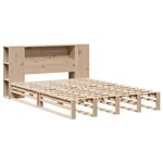 vidaXL Lit bibliothèque sans matelas 140x190 cm bois massif