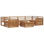 vidaXL Ensemble de canapés d'extérieur 7 pc Naturel