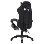vidaXL Fauteuil de jeux vidéo avec LED RVB Blanc et noir Similicuir