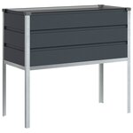 vidaXL Jardinière Anthracite 100 x 45 x 90 cm Acier galvanisé