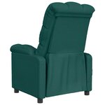 vidaXL Fauteuil de massage Vert foncé Tissu