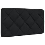 vidaXL Lit avec matelas noir 90x200 cm tissu