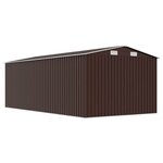 vidaXL Abri de jardin 257x489x181 cm Métal Marron