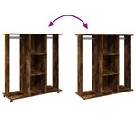 vidaXL Garde-robe avec roues chêne fumé 102x38x110cm bois d'ingénierie