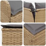 vidaXL Ensembles de meubles 7 Pièces Beige et Gris clair Rotin PE