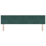 vidaXL Tête de lit avec motif de blocs en diamant vert foncé 200 cm en velours