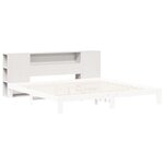 vidaXL Tête de lit avec rangement blanc 180 cm bois massif de pin