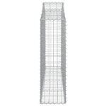 vidaXL Paniers à gabions arqués 7 Pièces 200x30x100/120 cm Fer galvanisé