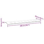 vidaXL Coussin de banc de jardin vert brillant 200x50x4cm tissu oxford