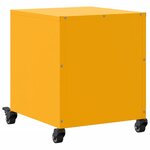vidaXL Tables de chevet 2 Pièces jaune moutarde 36x39x43 5 cm acier