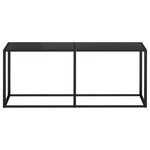 vidaXL Table console Noir 180x35x75 5 cm Verre trempé