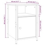 vidaXL Tables de chevet 2Pièces Chêne marron 40x42x60cm Bois d'ingénierie