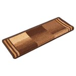 vidaXL Tapis d'escalier autoadhésifs 5 Pièces 65x21x4 cm Marron