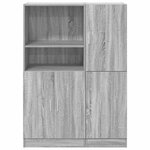 vidaXL Ensemble d'armoires de cuisine 2Pièces sonoma gris bois ingénierie
