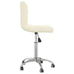 vidaXL Chaise pivotante de salle à manger Crème Tissu