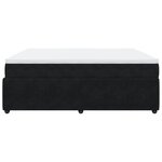 vidaXL Sommier à lattes de lit avec matelas Noir 180x200 cm Velours