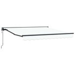 vidaXL Cadre d'auvent Blanc 350 x 250 cm Polyester avec revêtement PU