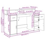 vidaXL bureau Chêne noir 140x55x91 cm Bois d'ingénierie