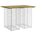 vidaXL Banc de jardin design gabion 100x70x72 cm bois de pin imprégné