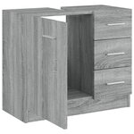 vidaXL Armoire de lavabo Sonoma gris 63x30x54 cm Bois d'ingénierie
