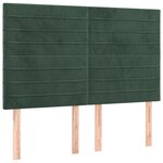 vidaXL Sommier à lattes de lit et matelas Vert foncé 140x200cm Velours