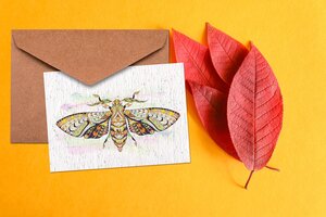 Carte à planter tatouage animal ornemental