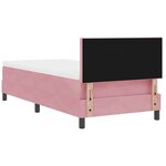 vidaXL Lit à ressorts avec matelas avec matelas Rose 90 x 190 cm tissu