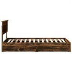 vidaXL Lit de Rangement Chêne fumé 75 x 190 cm Bois d'ingénierie