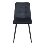 Lot de 2 chaises de salle à manger salon design moderne cuisine avec pieds arrondis 89 x 44 x 45 cm noir 03_0009631