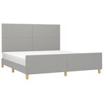 vidaXL Cadre de lit sans matelas gris clair 160x200 cm tissu