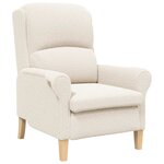 vidaXL fauteuil Crème 76 x 94 x 102 cm tissu