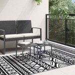 vidaXL Tapis d'extérieur ARAKIL Noir 120x180 cm PP
