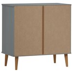 vidaXL Commode MOLDE Gris 80x40x80 cm Bois de pin massif