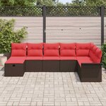 vidaXL Ensemble de canapé de jardin avec coussin 8 Pièces Poly rotin