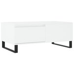 vidaXL Table basse Blanc 90x50x36 5 cm Bois d'ingénierie