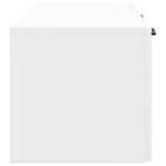 vidaXL Meuble TV mural Montage mural Blanc brillant 59 5 x 31 x 30 cm