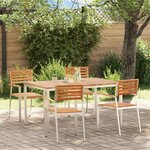 vidaXL Ensemble de salle à manger pour jardin 5 Pièces