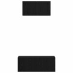 vidaXL Ensemble meuble TV 2 Pièces Chêne noir Bois d'ingénierie