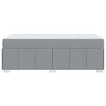 vidaXL Cadre de lit avec matelas Gris clair 90 x 190 cm tissu