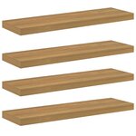 vidaXL Étagère Murale 4 Pièces Marron 90 x 23 5 x 4 cm Bois d'ingénierie