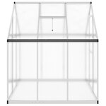 vidaXL Serre avec cadre de base argent 169x169x195 cm aluminium