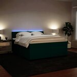 vidaXL Sommier à lattes de lit et matelas Vert foncé 200x200cm Velours