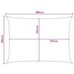 vidaXL Voile d'ombre 5 x 8 m HDPE Rectangulaire Jaune et blanc
