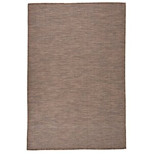 vidaXL Tapis à tissage plat d'extérieur 120x170 cm Marron