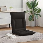 vidaXL Fauteuil de sol ajustable Noir Simili cuir