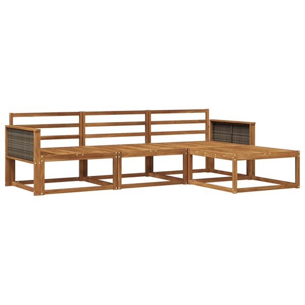 vidaXL Ensemble de canapés d'extérieur 4 pc Naturel